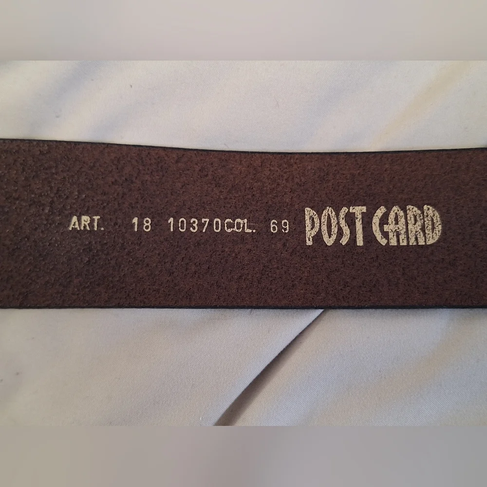 POSTCARD | Enamel Cross Crest, Dark Brown Leather Belt - Picture 11 of 14